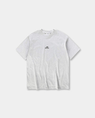 Bareen - Box fit logo tee Cloudy grey w/black