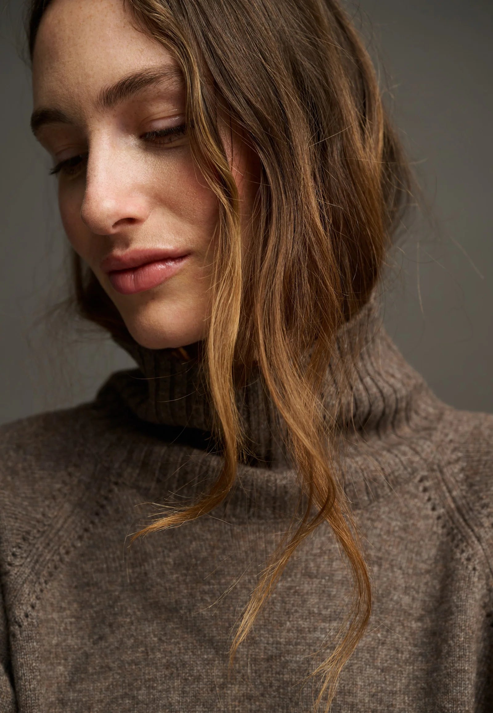 Moshi Moshi mind - Aster knit merino Brown melange