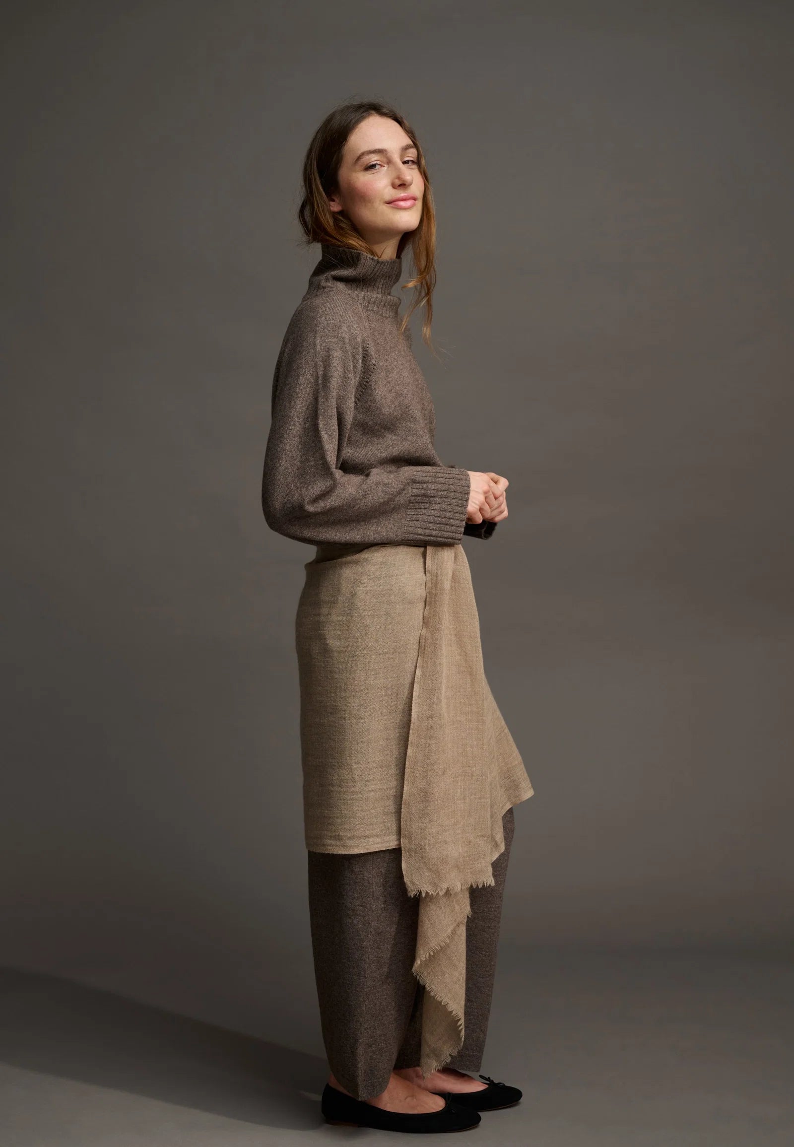 Moshi Moshi mind - Aster knit merino Brown melange