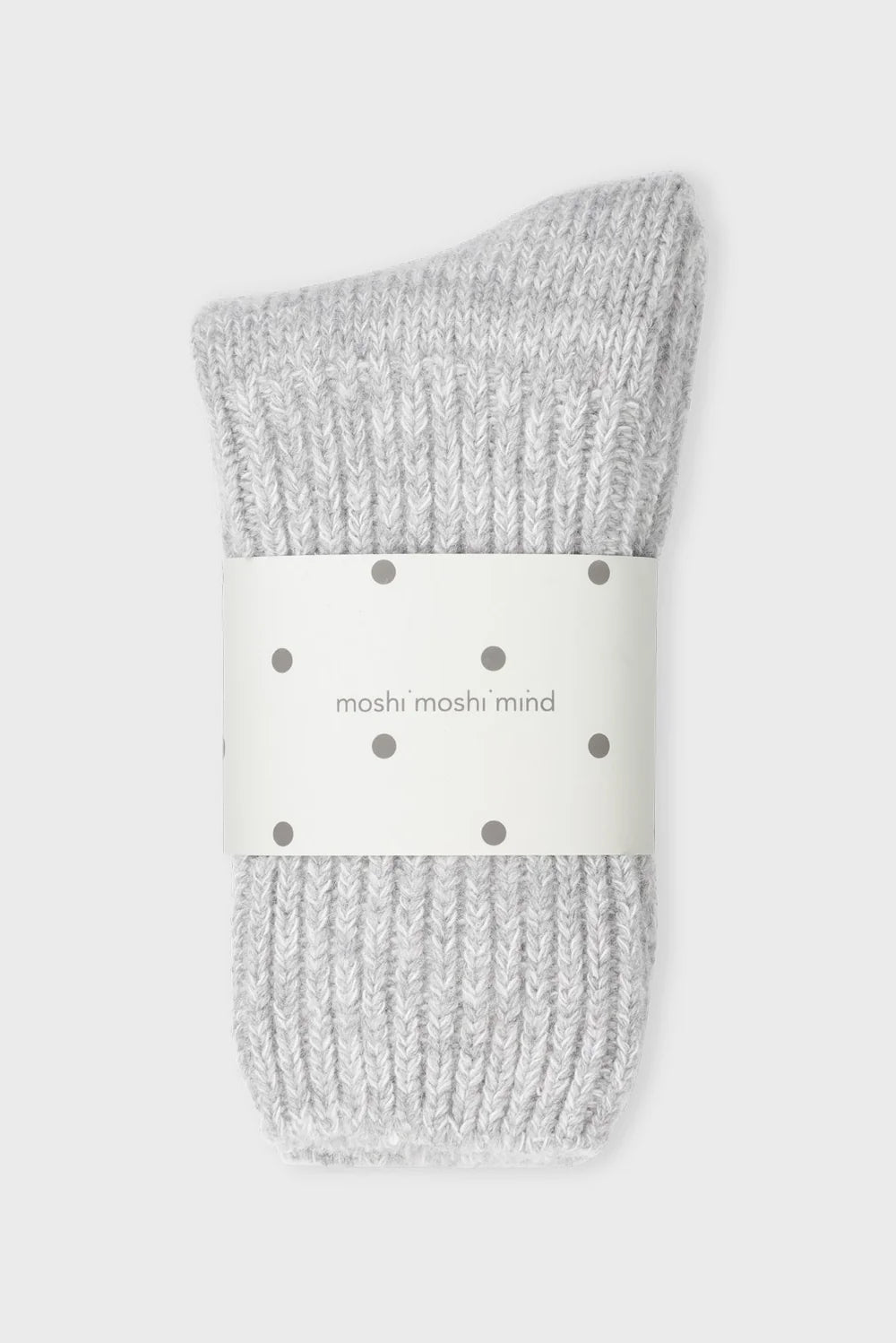 Moshi Moshi Mind - Boyfriend socks Light grey melange