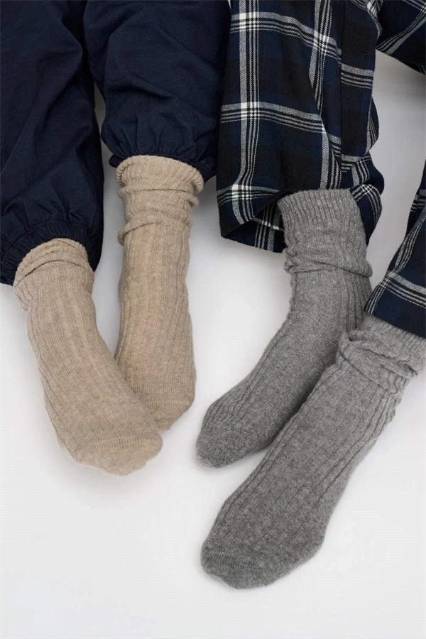 Moshi Moshi mind - Cozy rib socks Taupe