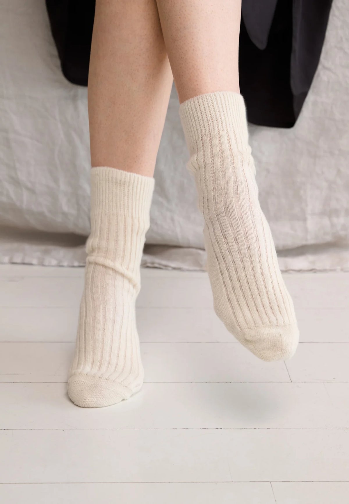 Moshi Moshi mind - Cozy rib socks Ecru