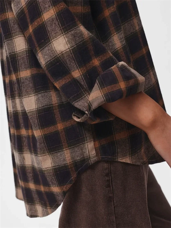 Pieces - PCjane LS shirt Hot fudge birch