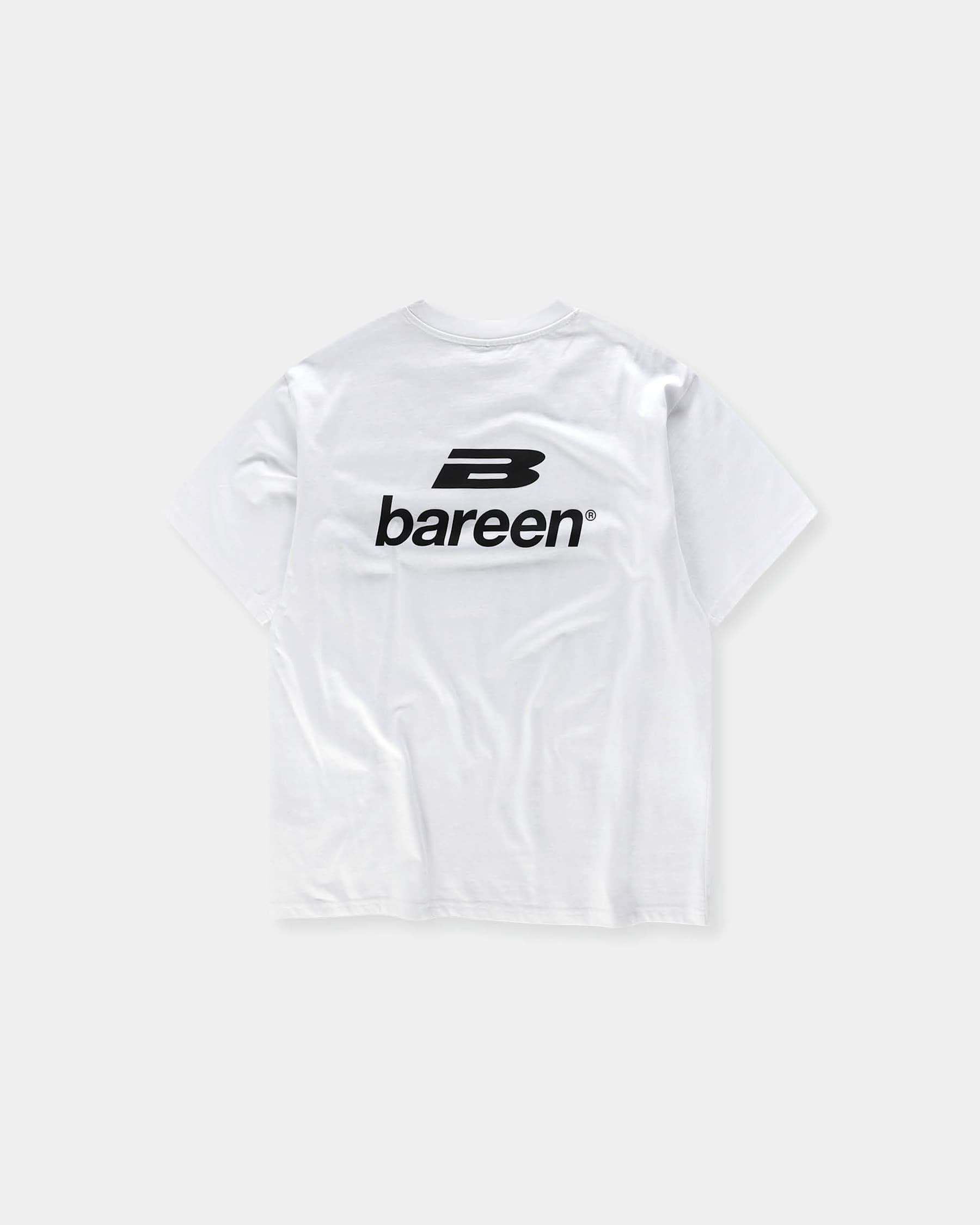 Bareen - Box fit logo tee White w/black