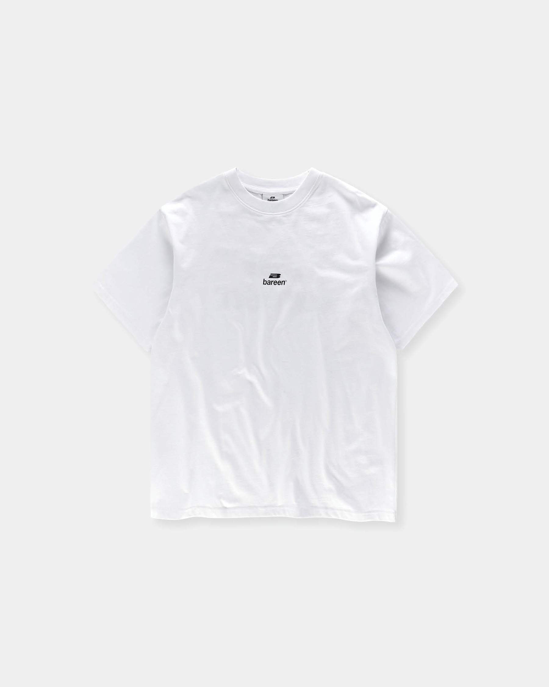 Bareen - Box fit logo tee White w/black
