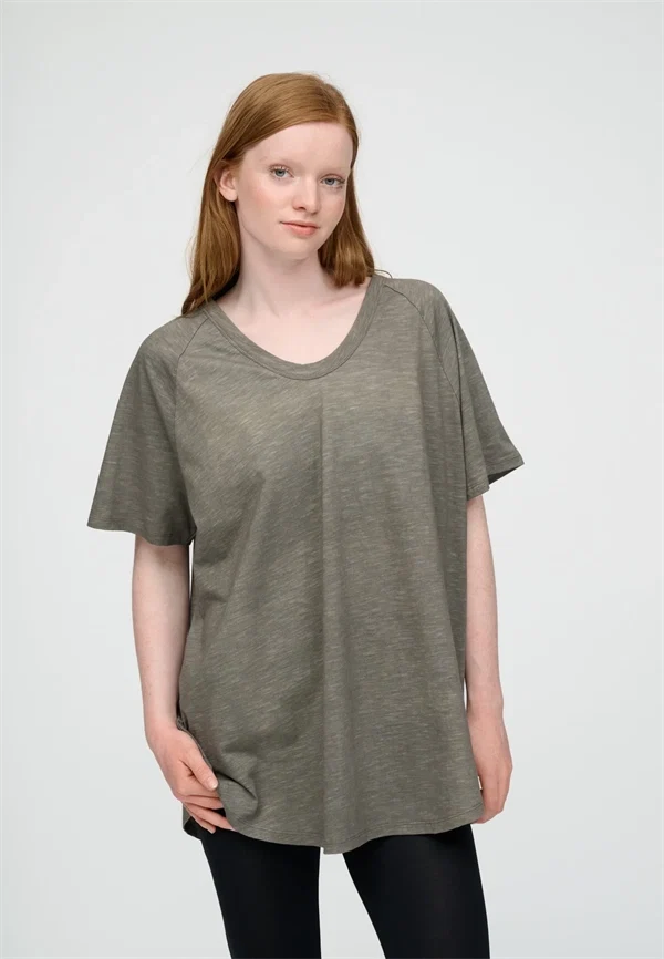 Moshi Moshi mind - Favourite tee Khaki gray
