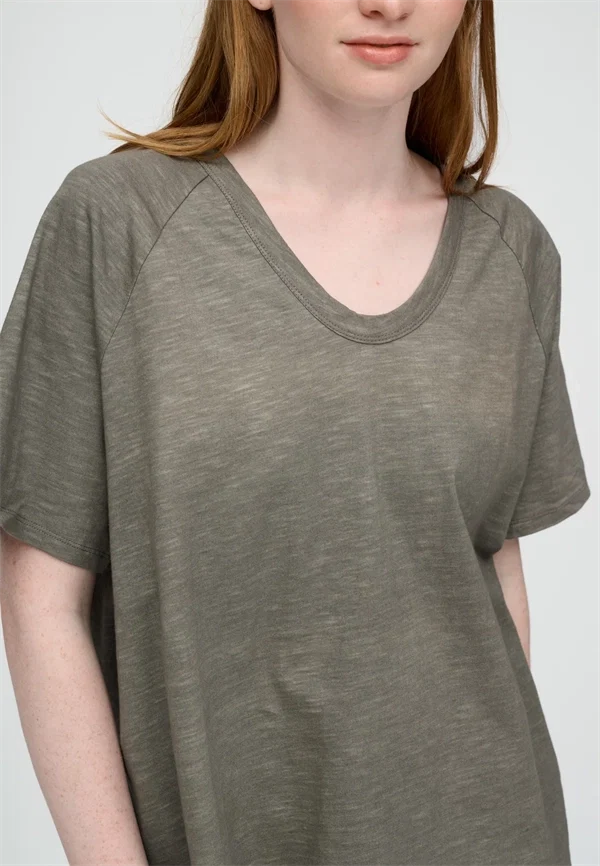 Moshi Moshi mind - Favourite tee Khaki gray