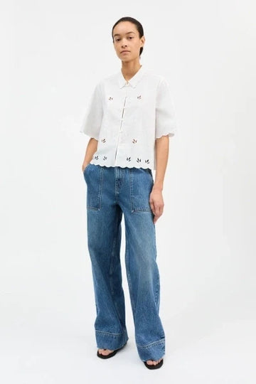 Skall - Fleurie shirt Optic white