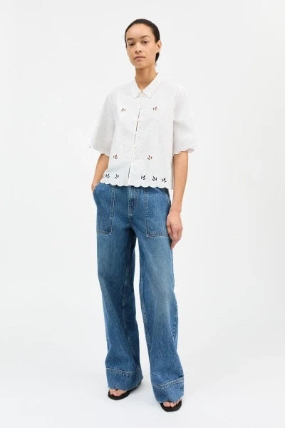 Skall - Fleurie shirt Optic white
