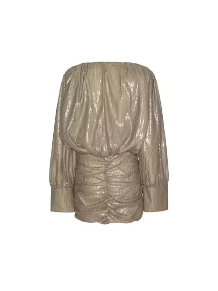 Rotate - Sequins ls mini dress Fossil