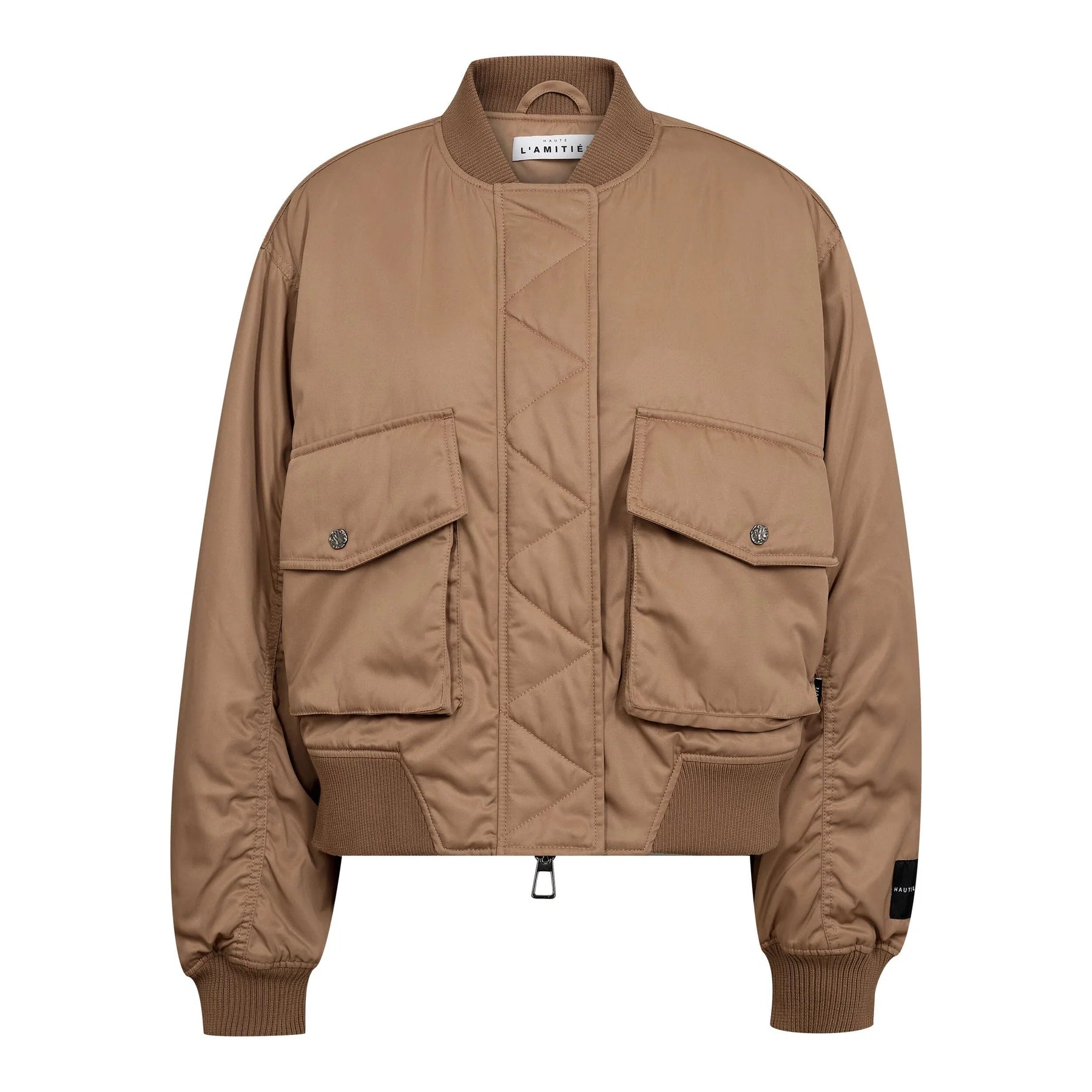Haute Lamitie - Bailey zipper bomber jakke Dessert