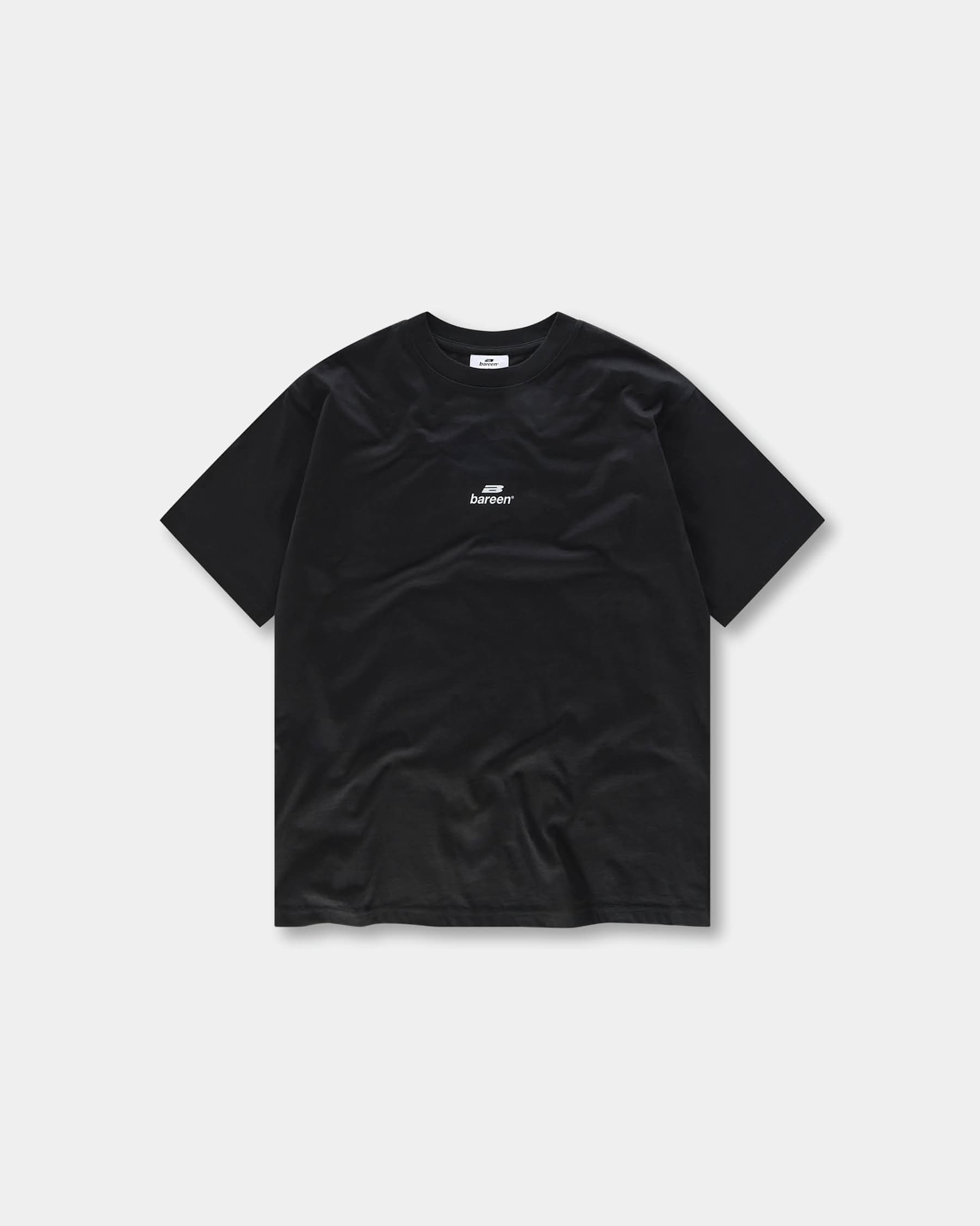 Bareen - Box fit logo tee Black w/white