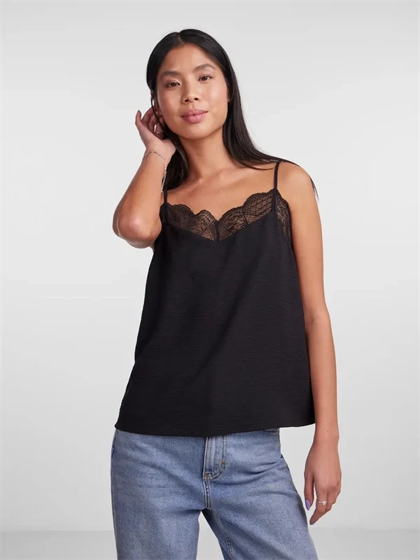 Pieces - PCtiffany strap top Black
