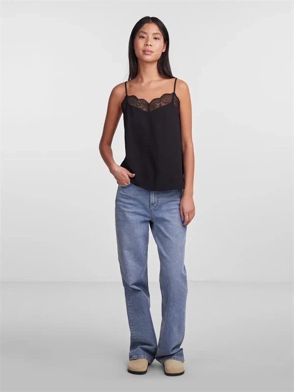 Pieces - PCtiffany strap top Black