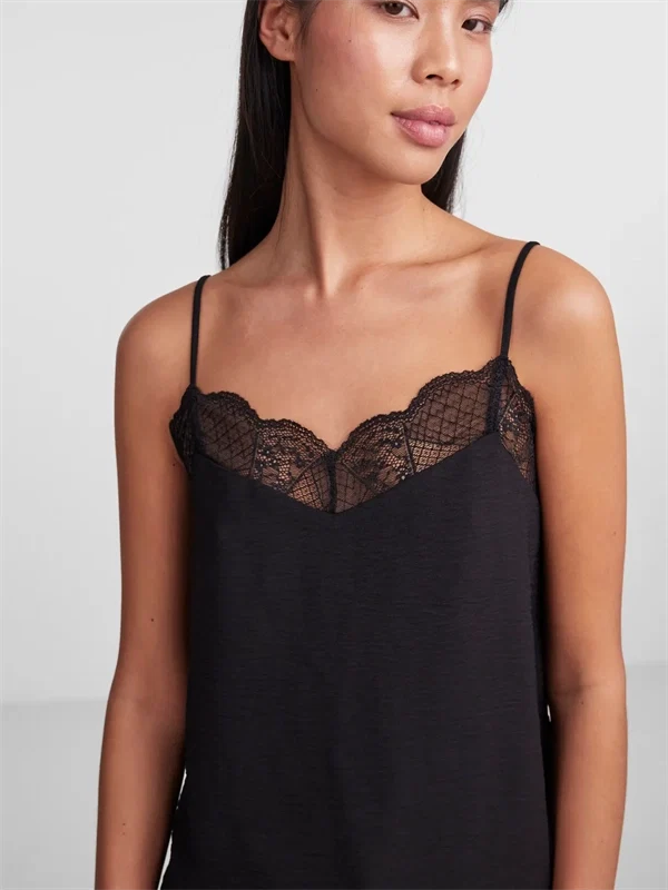 Pieces - PCtiffany strap top Black