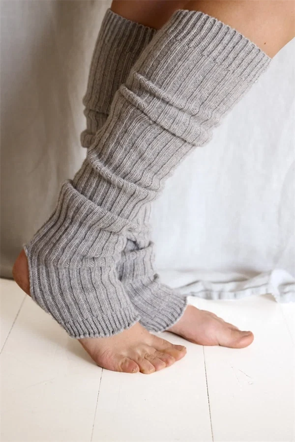 Moshi moshi mind - Legwarmers Light grey melange