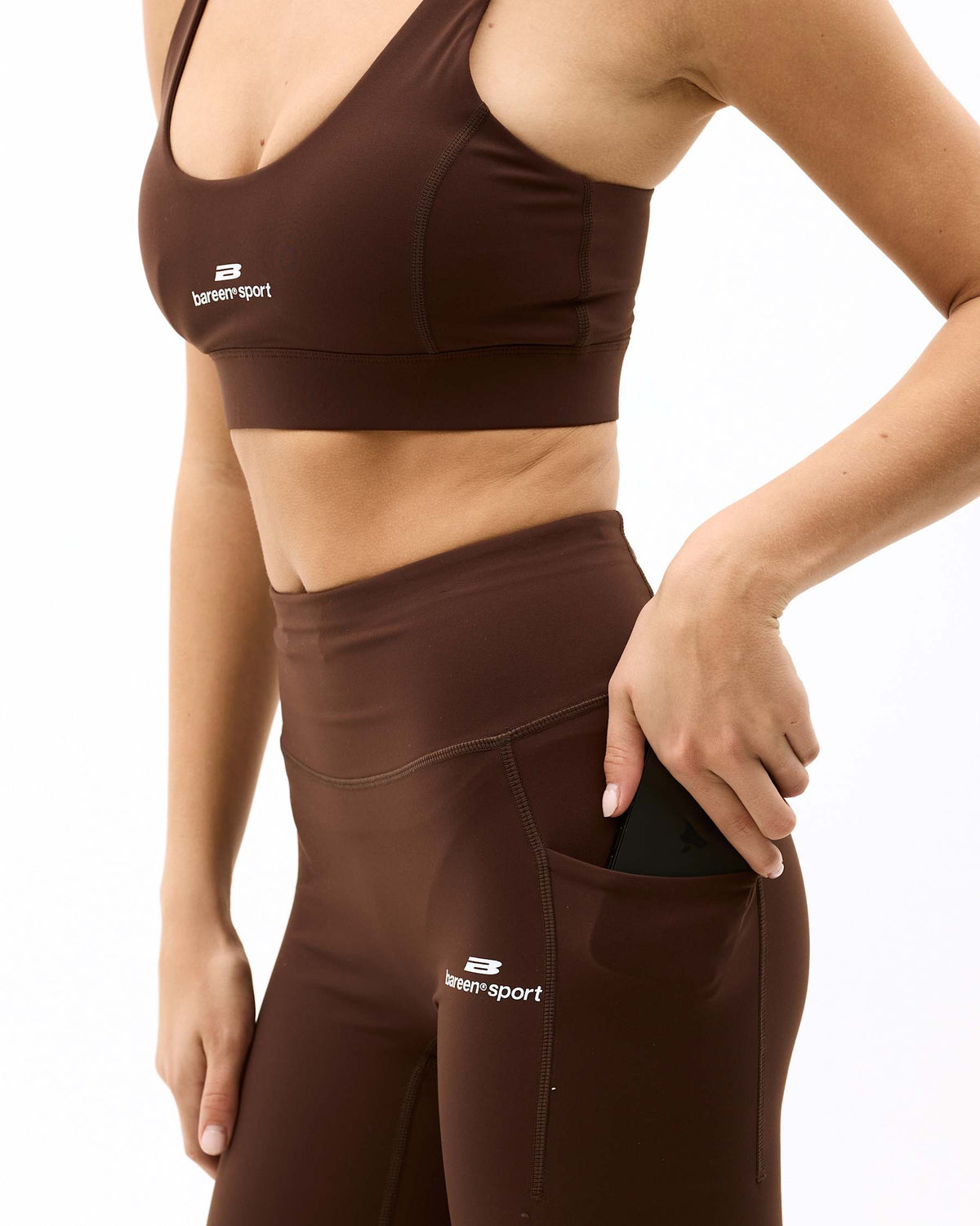 Bareen - Womens pocket tights Brown
