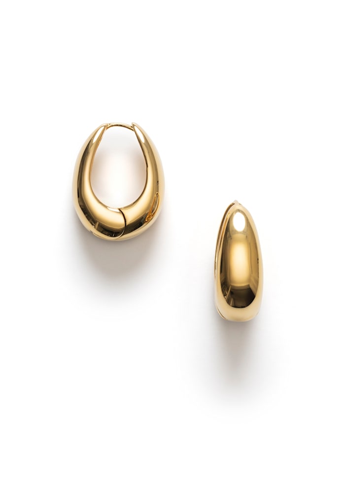 ANNI LU - Golden curve hoops bold Gold