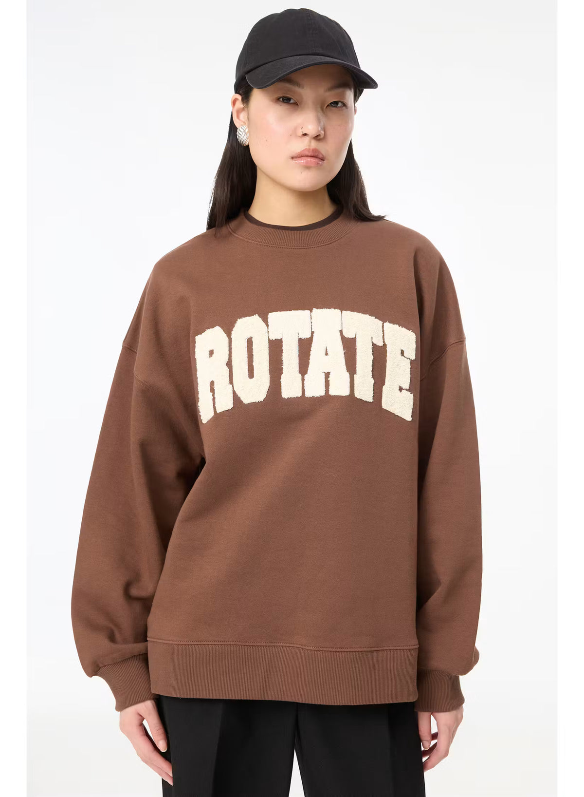 Rotate - Heavy sweat crewneck Chestnut