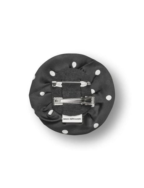 Mads Nørgaard - Rose brooch Dot black/white