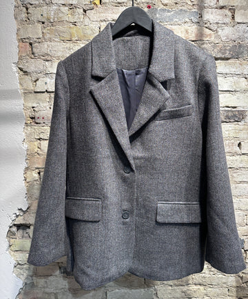 Boii - Solvej Wool Blazer Grey melange