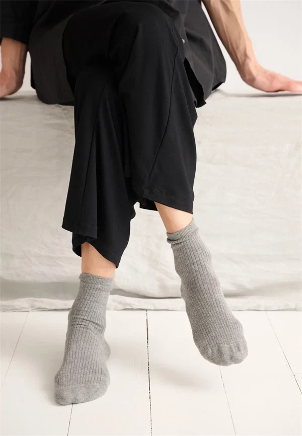 Moshi Moshi mind - Story rib socks Grey melange