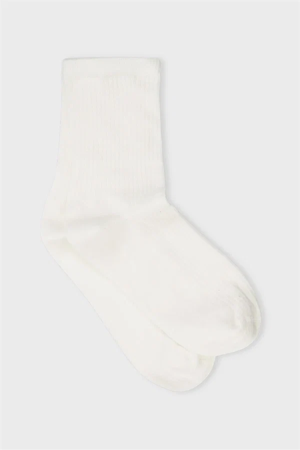 Moshi Moshi mind - Story rib socks Ecru