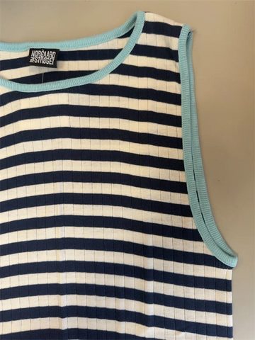 NPS - Tank top kontrast Marine/ecru/turquise