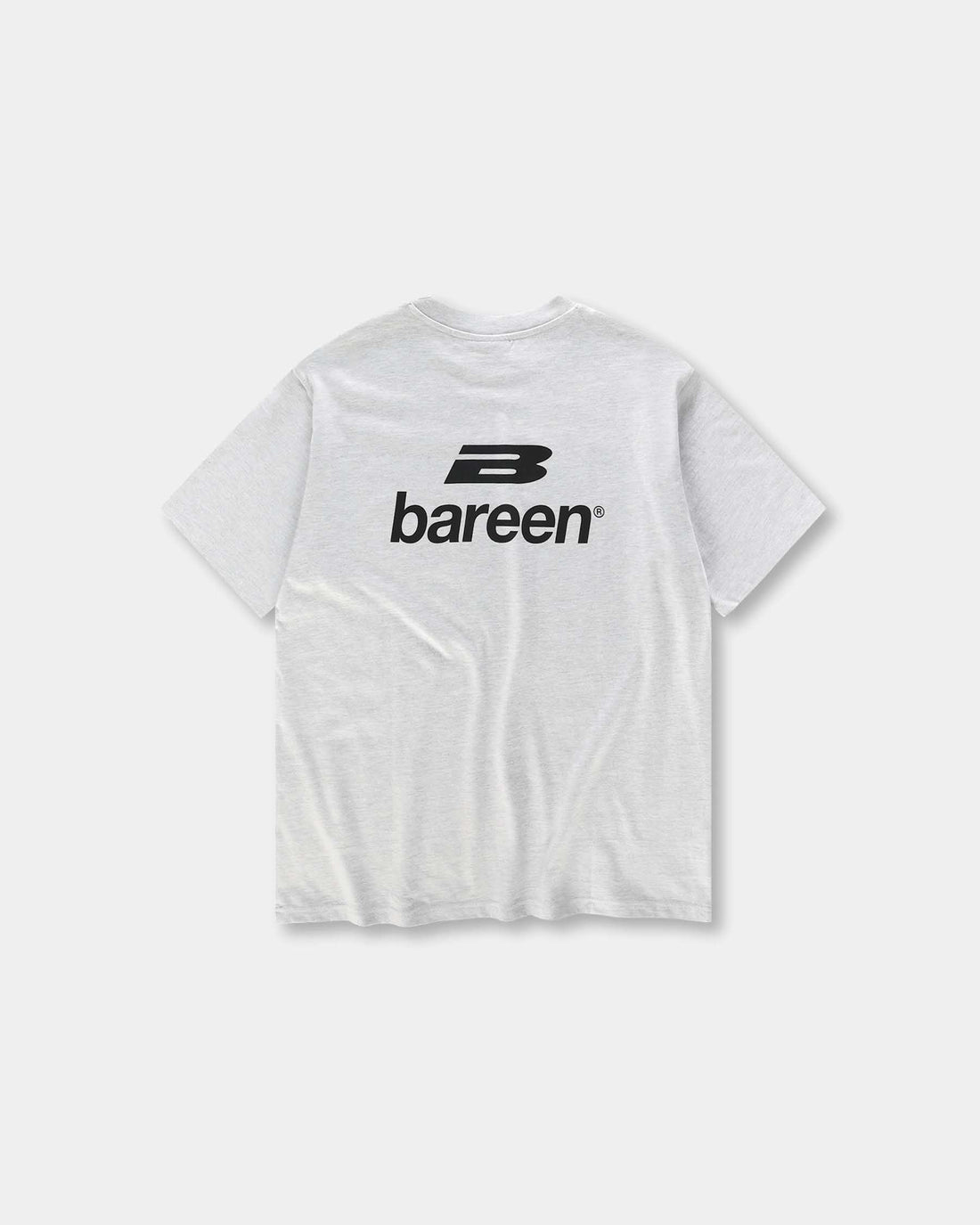 Bareen - Box fit logo tee Cloudy grey w/black