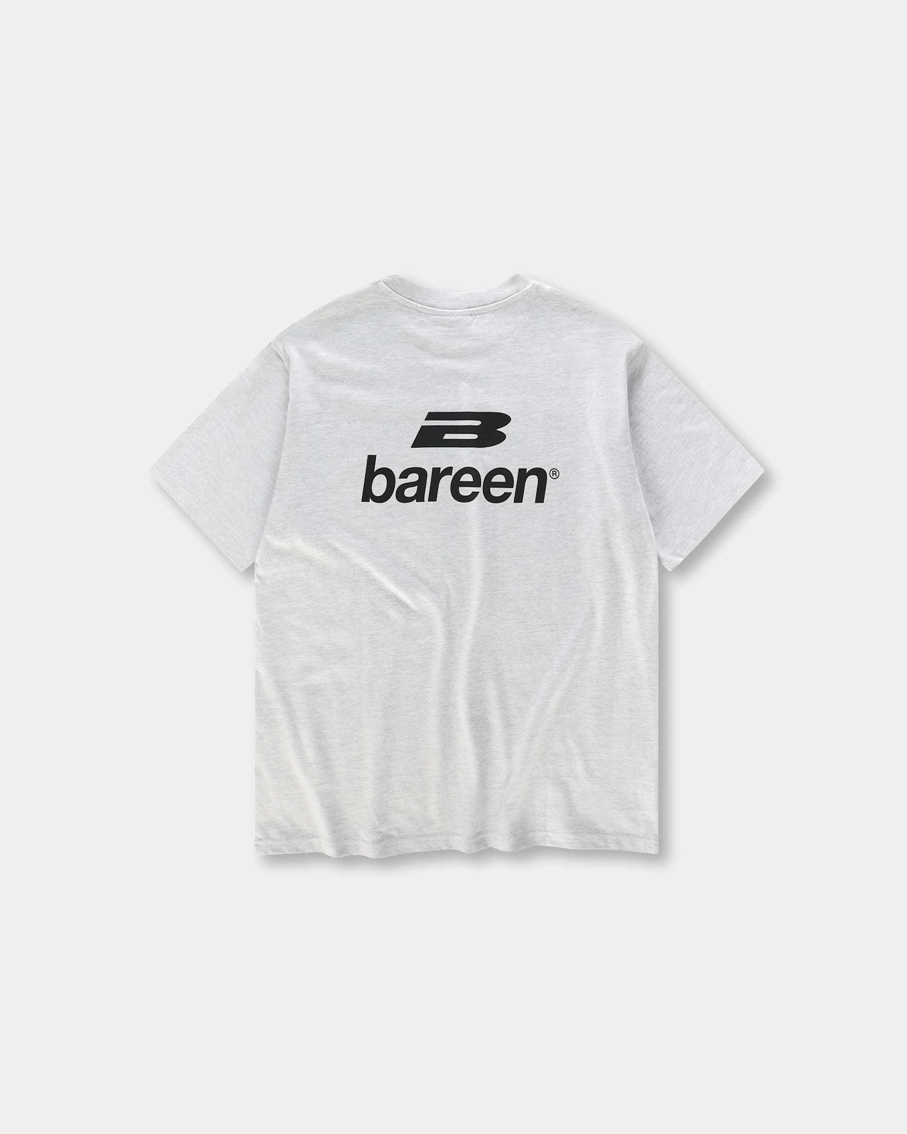 Bareen - Box fit logo tee Cloudy grey w/black