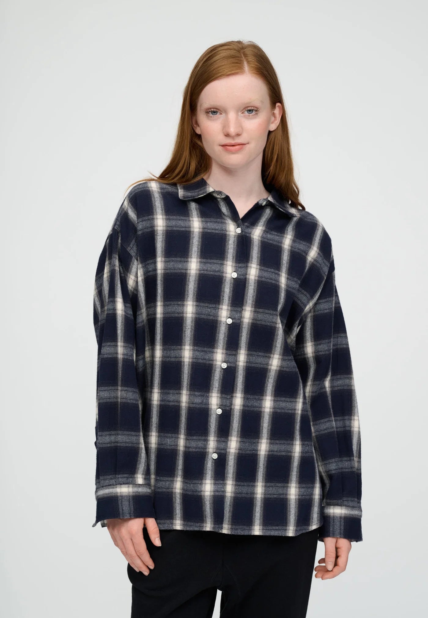 Moshi Moshi Mind - Two shirt check dark/navy/ecru