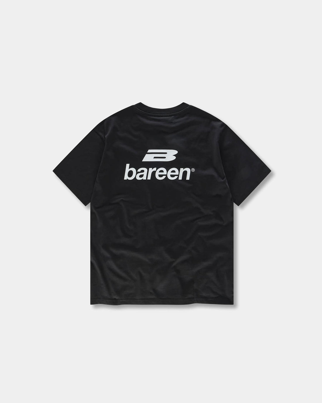 Bareen - Box fit logo tee Black w/white