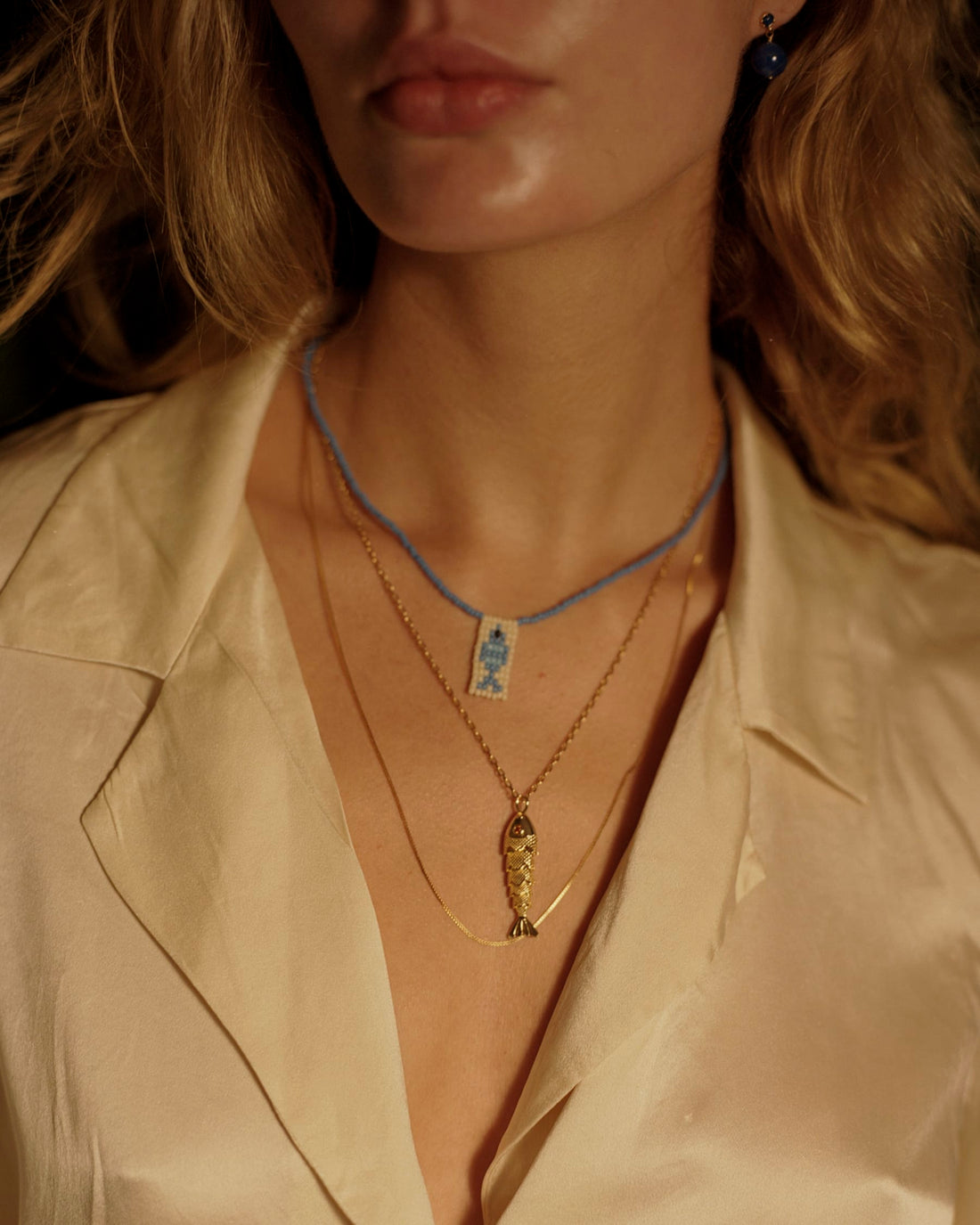 ANNI LU - Something fishy necklace Gold