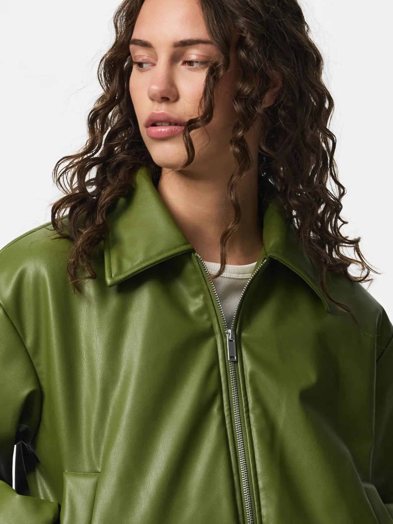 Pieces - PClara bomber jacket Sphagnum