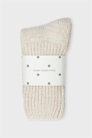 moshi moshi - Boyfriend socks Oatmeal melange