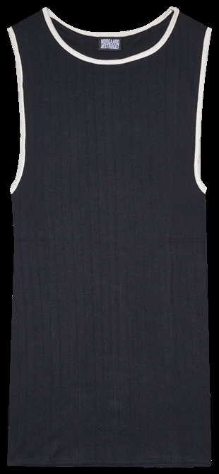 NPS - Tank top kontrast Black/ecru