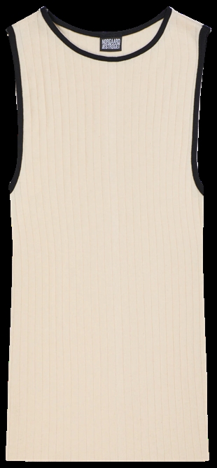 NPS - Tank top kontrast Ecru/black