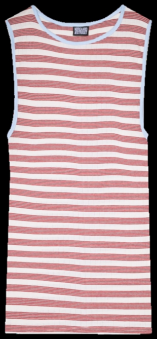 NPS - Tank top BW stripe Ecru/wine/light blue