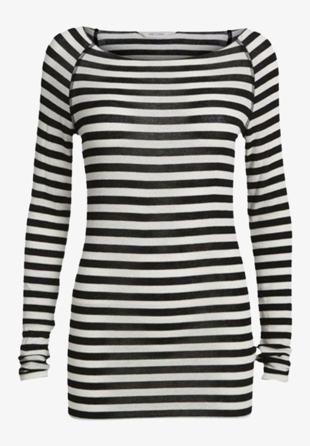 gai + lisva - Amalie L/S Wool Top Off White Black Stripe