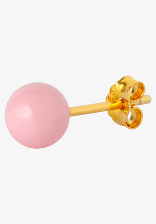 Lulu - Ball Large Ørestik Guld/Rosa 