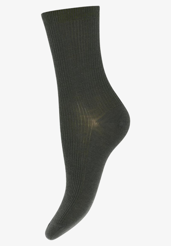 MP - Fine wool rib socks Dusty Ivy