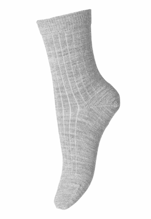 MP - Wool Rib Socks Grey Melange