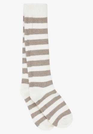 moshi moshi - Polar socks stripe Ecru/taupe