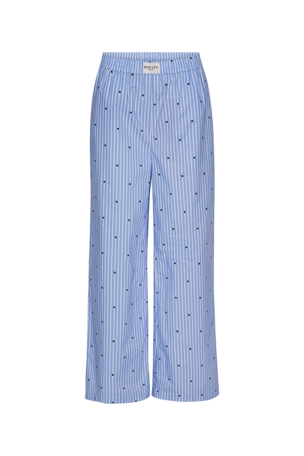 Rotate - Highwaisted pants Blue logo stripe