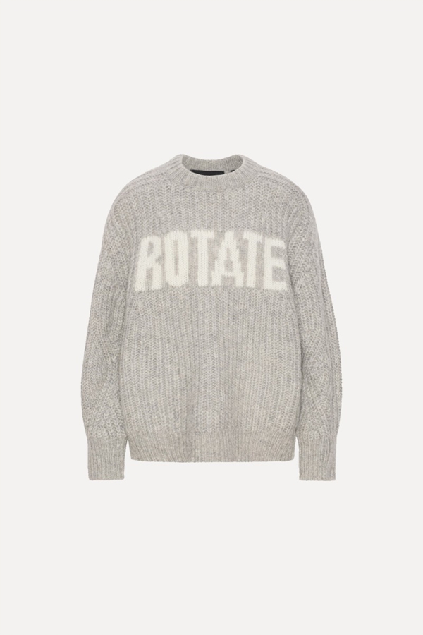 Rotate - Knitted logo sweater Opal grey