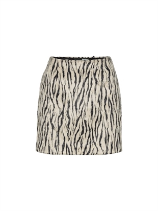 Rotate - Printed faux fur skirt