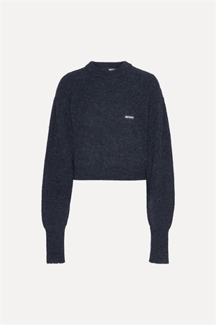 Rotate - Knit puff crewneck Dark blue