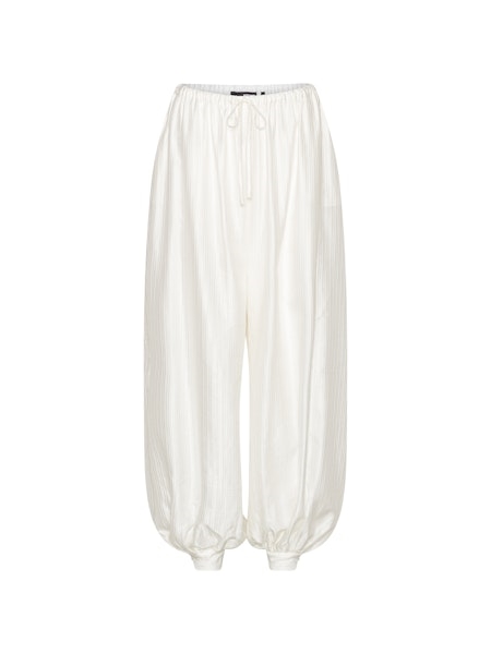 Rotate - Striped balloon pants Bright white
