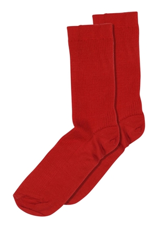 MP - Fine wool rib socks Tomato