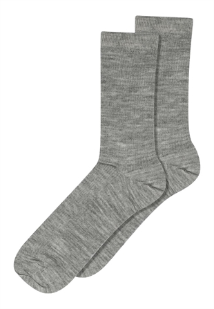 MP - Fine wool rib socks Grey melange